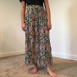 H&M Divided Midi Maxi Long Flowy Floral Skirt